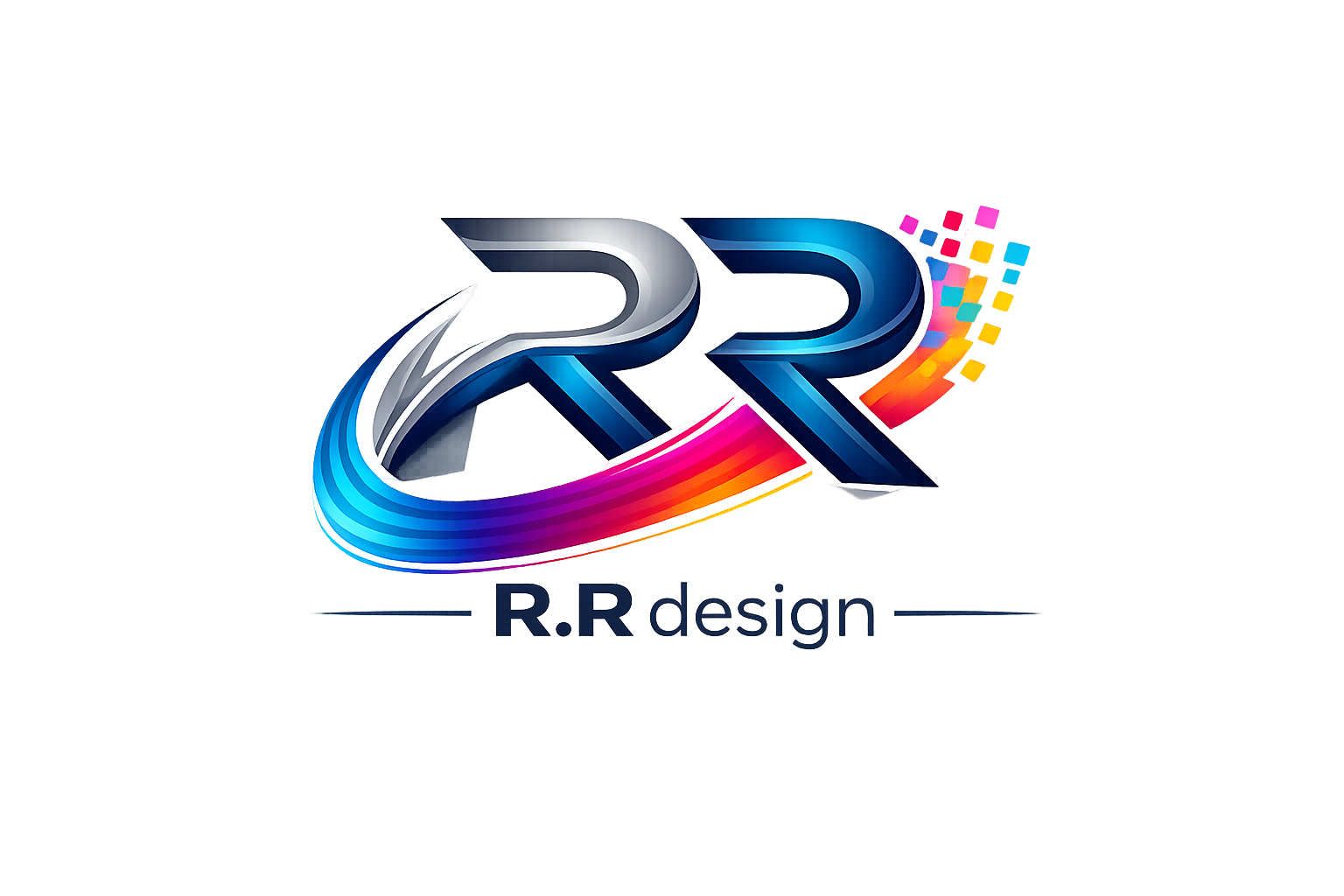 R.R design logo